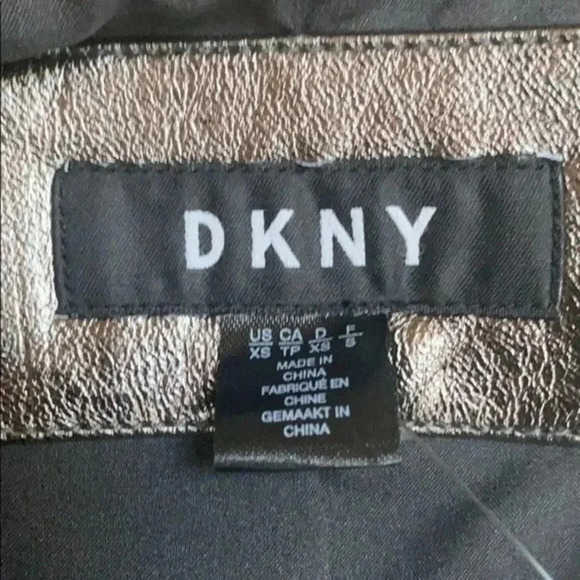 Dkny leather metallic women trench coat - Picture 12 of 14